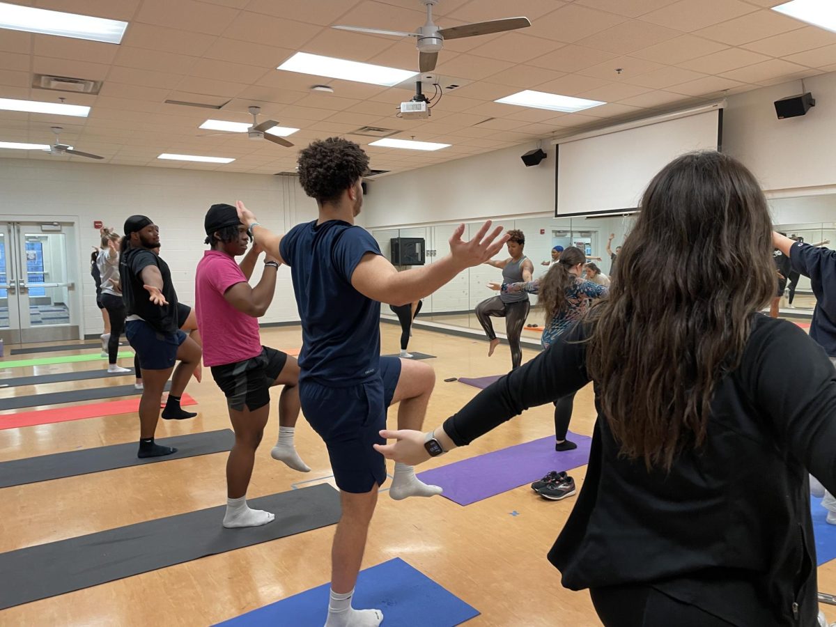 Marian Students in Yoga Class